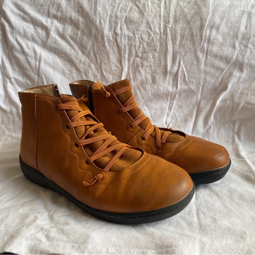 Leather ankle boots